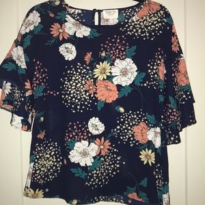 Flair sleeve blouse